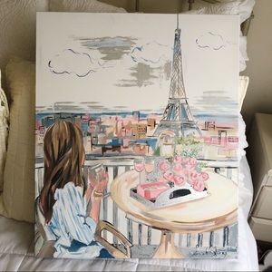 Champagne in Paris painted canvas🥂